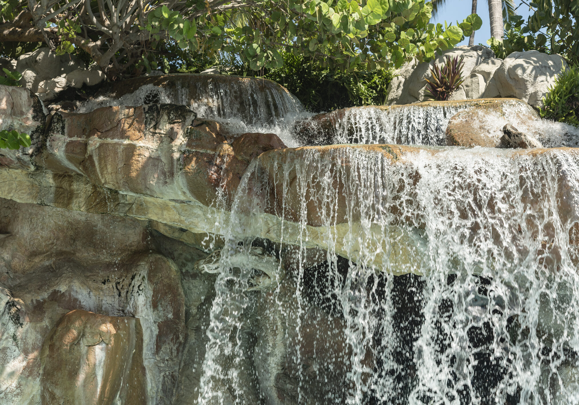 Natural waterfall with freeze action motion